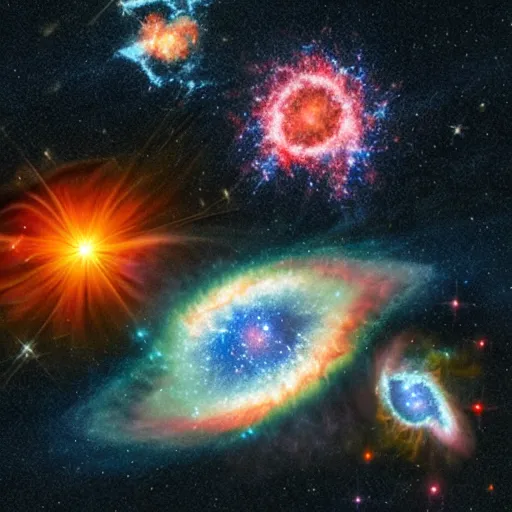 Prompt: Supernova, explosion, galaxy, cosmos