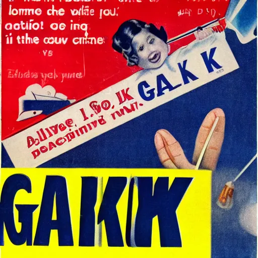 Image similar to advertisement for GAK