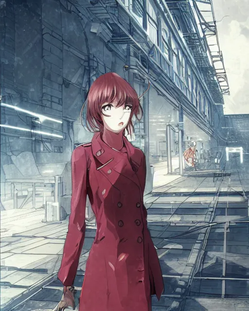 Prompt: Digital communist anime art by WLOP and Mobius, Karl Marx, serious expression, empty warehouse background, highly detailed, spotlight