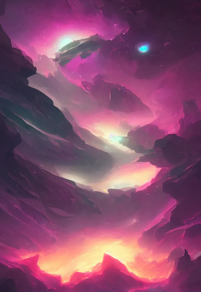 Prompt: black semi-transparent opal gem with bright galaxy picture inside by Andreas Rocha, digital art, Trending on artstation, Ureal Engine, 4k