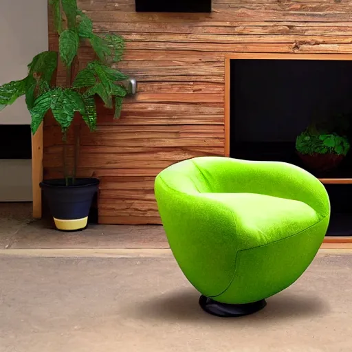 Image similar to armchair in the shape of an avocado