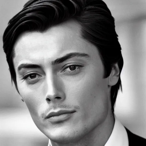 Image similar to alain delon god perfect face coherent by kezie demessance