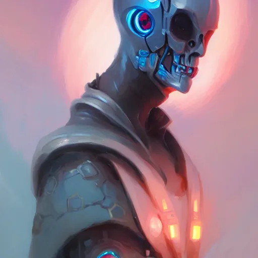 Prompt: portrait of a cybernetic grim reaper, cyberpunk concept art by pete mohrbacher and artgerm and wlop and greg rutkowski and deathburger, digital art, highly detailed, intricate, sci-fi, sharp focus, Trending on Artstation HQ, deviantart, unreal engine 5, 4K UHD image