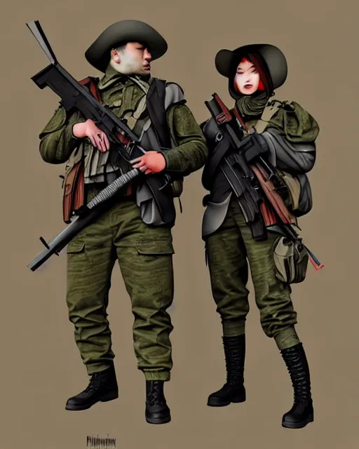 Image similar to richly detailed color illustration of a militia-protest-faction illustrated by Artgerm and Mina Petrovic and Timothy Kong and Marina Federovna. 3D shadowing