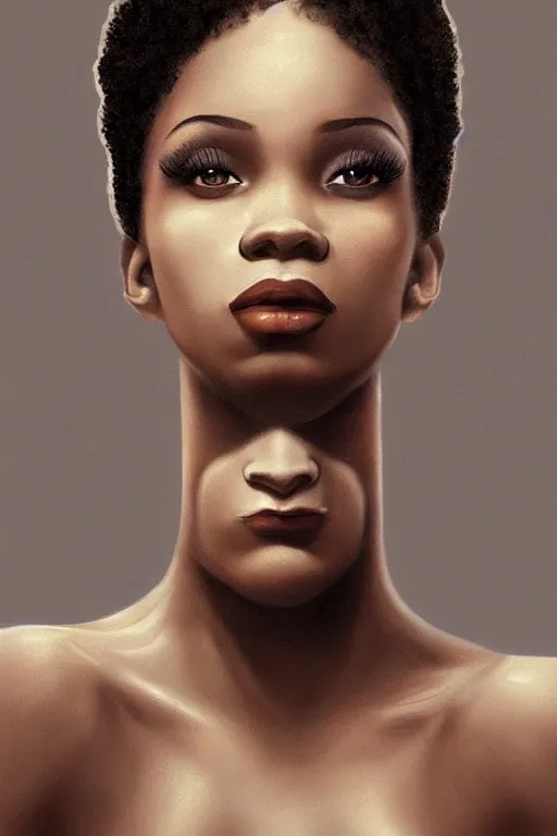 Image similar to hyperrealistic photography of a highly detailed and symmetrical gorgeous black female ballerina in the style of vargas and wlop, highly detailed, face symmetry, masterpiece, award - winning, sharp focus, intricate concept art, ambient lighting, 8 k, artstation