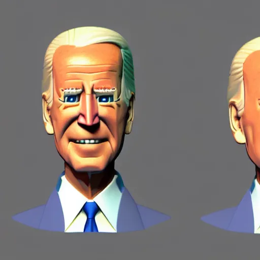 Prompt: Joe Biden 3d model by Keita Takahashi