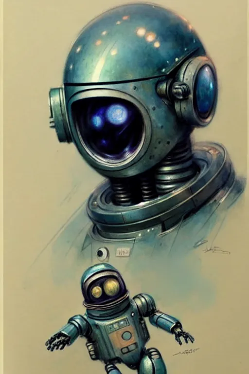 Image similar to (((((1950s lost in space robot b9. muted colors.))))) by Jean-Baptiste Monge !!!!!!!!!!!!!!!!!!!!!!!!!!!