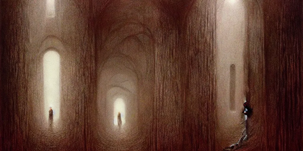 Prompt: dark scary underground by Beksinski, Luis Royo