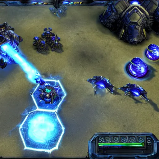 Prompt: screenshot of starcraft 2