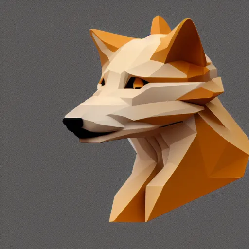 isometric 3 d render of a wolf | Stable Diffusion | OpenArt