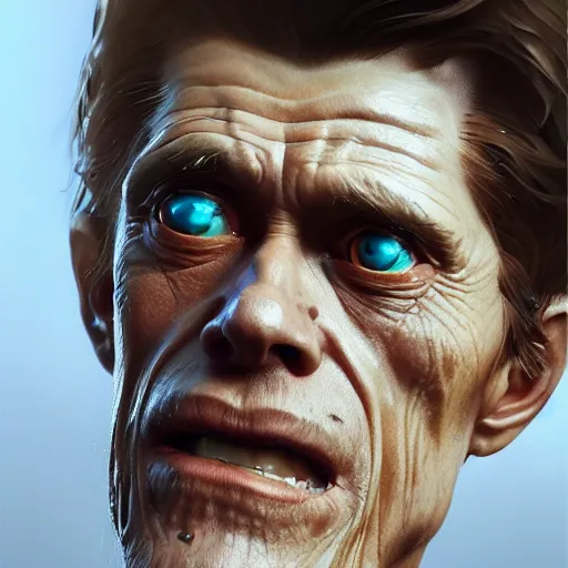 Prompt: willem dafoe, ultra high detailed, oil painting, greg rutkowski, charlie bowater, yuumei, yanjun cheng, unreal 5, daz, hyperrealistic, octane render, rpg portrait, dynamic lighting