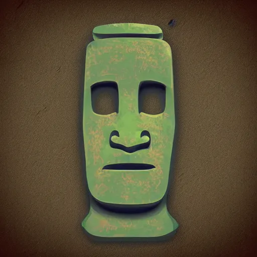 Image similar to icon design of a moai from easter island