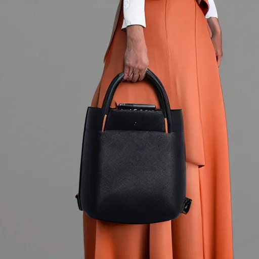 Prompt: single woman handbag ; designed by c. a. k. e., marc newsom, zaha hadid, blond ltd, layer design ; natural materials ; industrial design ; behance ; le manoosh ; pinterest ; if design award ; reddot design award