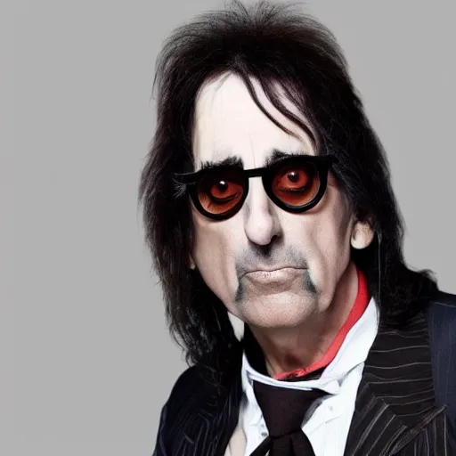 Image similar to photo of the lovechild of alice cooper and steve carell