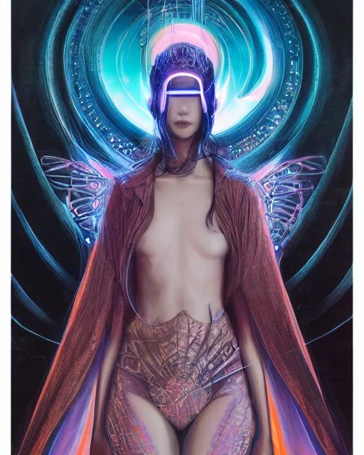 Image similar to front shot of a Sui He as cyberpunk, hyperdimensional, bioluminescent ethereal, ((intricate)), elegant, highly detailed, centered, (((artstation, concept art, smooth, sharp focus, artgerm, Tomasz Alen Kopera, Peter Mohrbacher, donato giancola, Joseph Christian Leyendecker, WLOP, Boris Vallejo))), octane render, nvidia raytracing demo