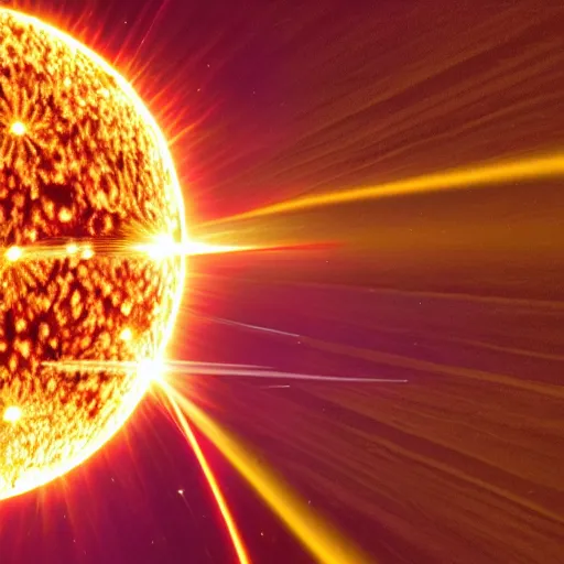 Image similar to high res The Sun is a deadly laser 4k