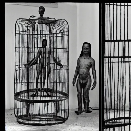 Prompt: images of the body as a cage for the soul