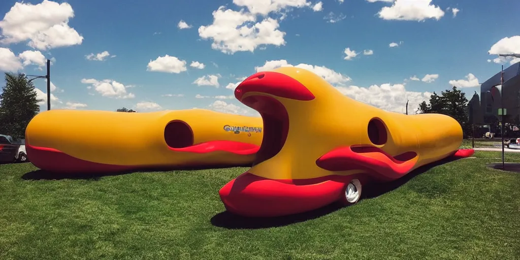 Image similar to “Futuristic Oscar Meyer Wienermobile”