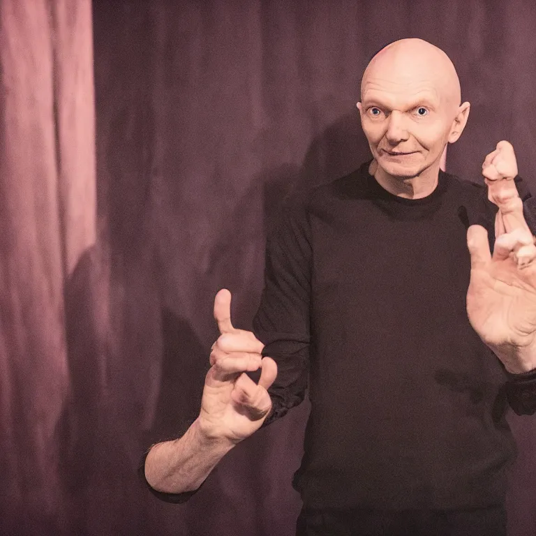 Image similar to promo photo for snoke's netflix standup special, photograph, standup comedy
