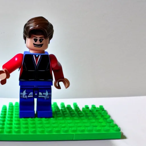 Image similar to mr. beast from youtube, is a lego character