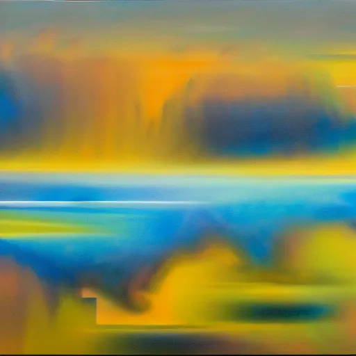 Image similar to experimental surreal abstract landscapes, painting, oil on canvas, fine art