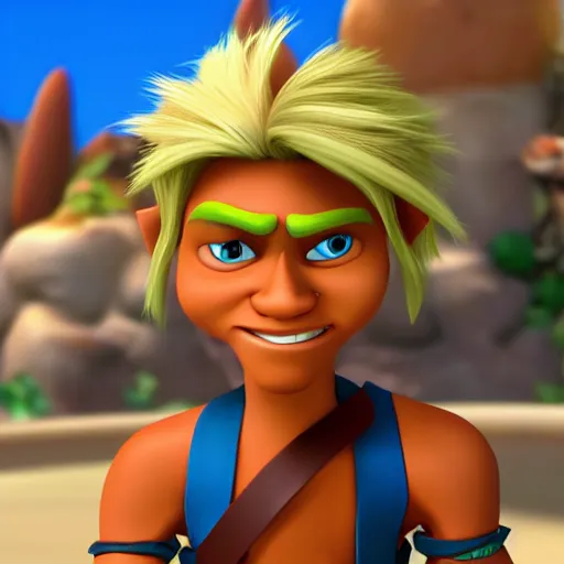 Prompt: jak 2 animated by disney pixar