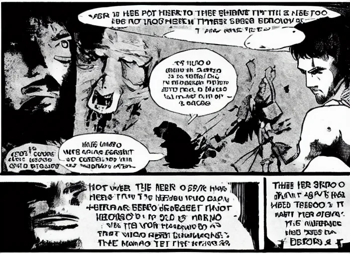 Image similar to the hero has seen something he should not have seen, and now it will not let the hero escape with the hero's eyes