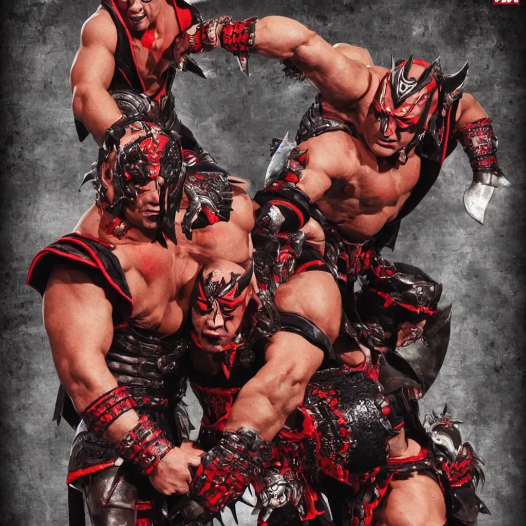 Image similar to shao kahn, wwe wrestling