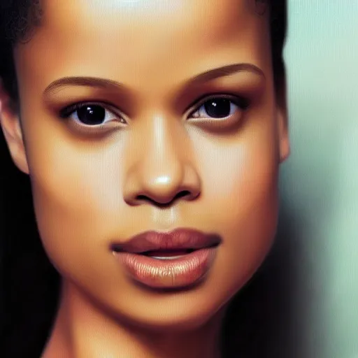 Image similar to gugu mbatha - raw, face, beauty, photorealistic, artstation