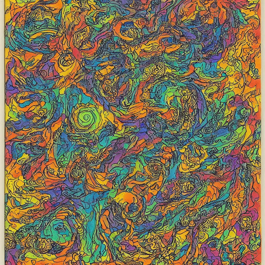 Prompt: a page from a psychedelic zen master's journal