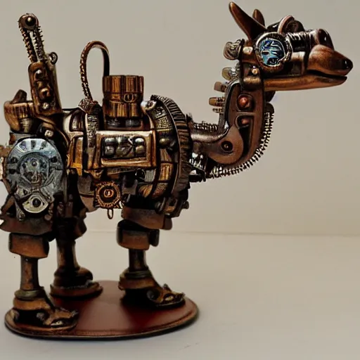 Prompt: a steampunk llama, detailed