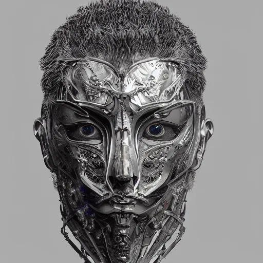 Image similar to Very very very very highly detailed epic central composition photo of face with venetian mask, intricate, dystopian, sci-fi, extremely detailed, digital painting, artstation, concept art, smooth, sharp focus, illustration, intimidating lighting, incredible art by Tokujin Yoshioka and Anton Pieck