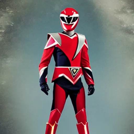 Image similar to promotional still image of a new power ranger outfit