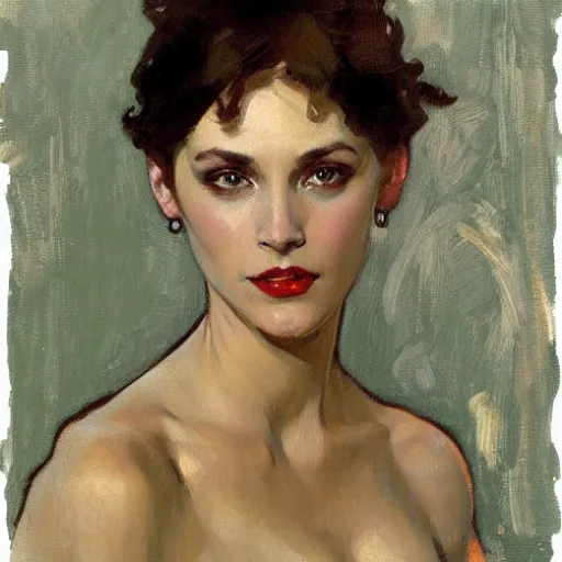 Prompt: portrait of a beautiful woman, smooth, sharp focus, by gil elvgen, greg manchess, mucha