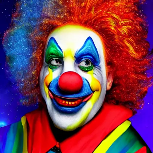 UHD photorealistic Cosmic Einstein wearing a clown | Stable Diffusion ...