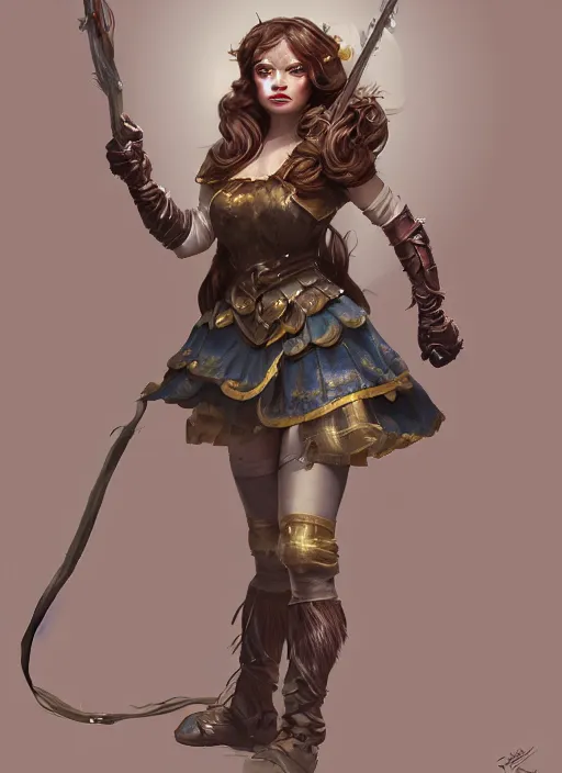 Image similar to beautiful female Dorothy gale woman, full body character concept, armor, super powers, fantasy, intricate, elegant, highly detailed, digital painting, artstation, concept art, shining, sharp focus, illustration, art by stanley lau