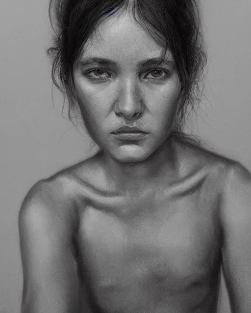 Image similar to highly detailed breathtaking portrait, andrew reid