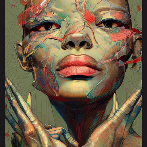 Prompt: portrait soft light painted by james jean and katsuhiro otomo and erik jones and conrad roset, inspired by shaka zulu science fiction, smooth face feature, intricate oil painting, sharp high detail illustration, - c 1 2