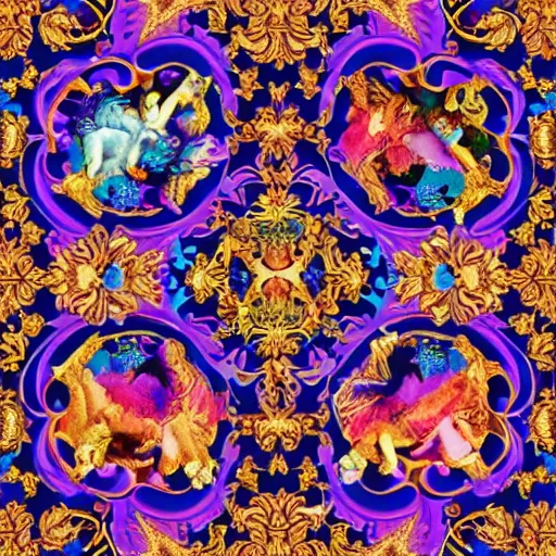 Image similar to Lisa Frank and Baroque collaboration