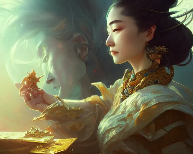 Image similar to photography of tokyogenso, deep focus, d & d, fantasy, intricate, elegant, highly detailed, digital painting, artstation, concept art, matte, sharp focus, illustration, hearthstone, art by artgerm and greg rutkowski and alphonse mucha