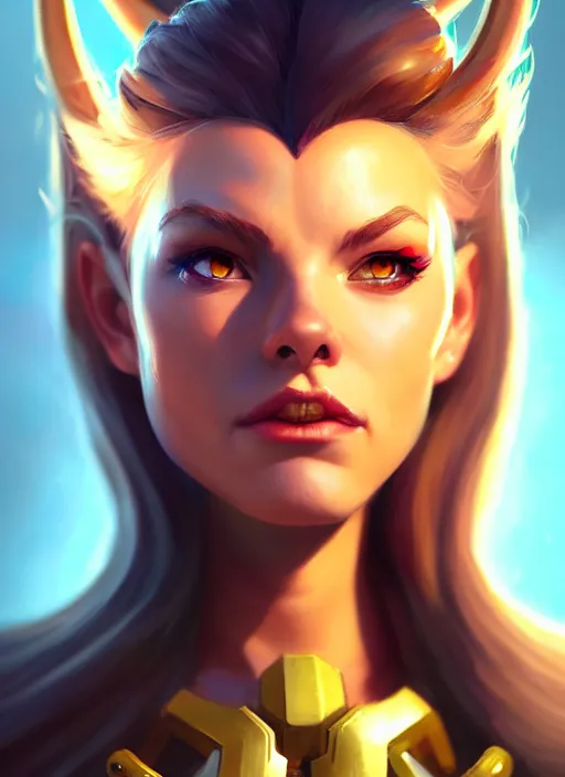 Image similar to lovely brigitte from overwatch, fantasy, fantasy art, character portrait, portrait, close up, highly detailed, scifi art, intricate detail, amazing detail, sharp focus, vintage fantasy art, vintage sci - fi art, radiant light, trending on artstation, caustics, by rhads