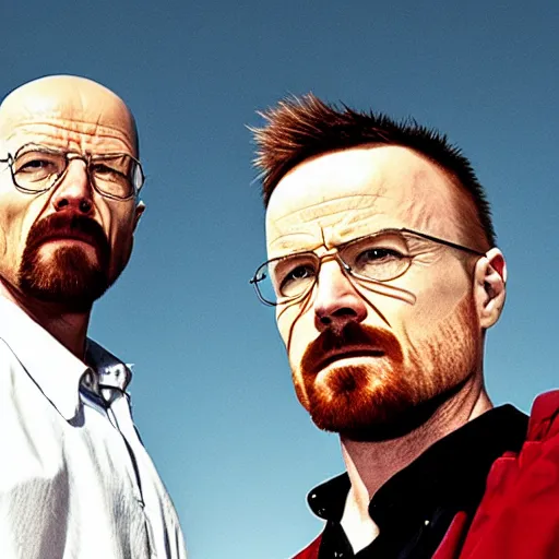 Image similar to walter white and jesse pinkman muckbang