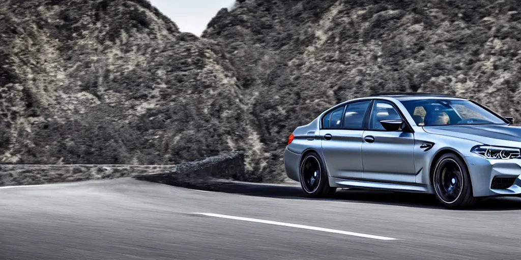 Prompt: “2018 BMW M5 brochure photo, 4K, ultra realistic, cinematic”