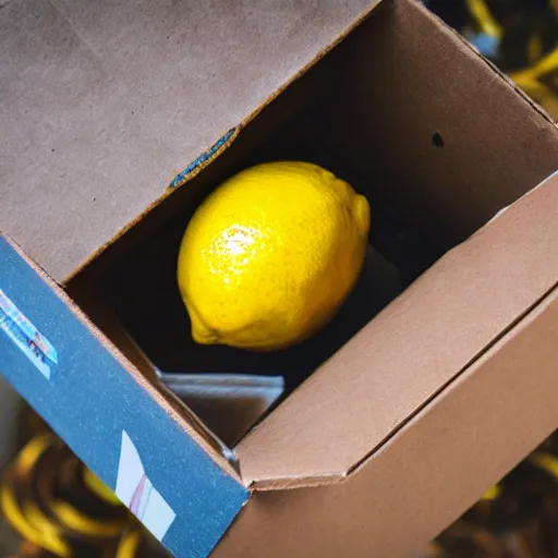 Image similar to a lemon emerging from a loot crate