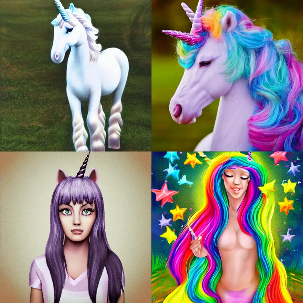 Prompt: unicorn girl