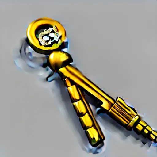 Image similar to a item of the golden key with diamond, icon, vray 4k render, on the white background, rpg game inventory item