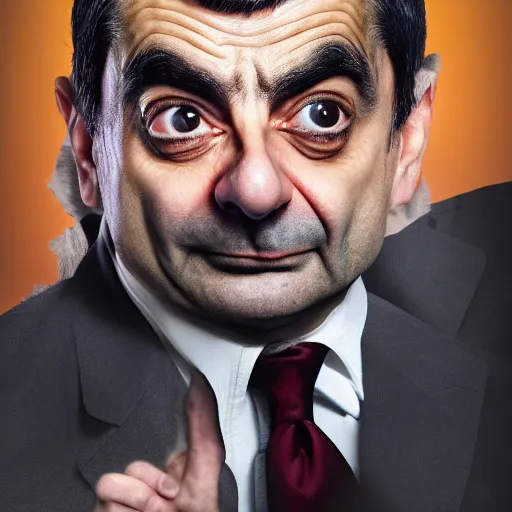 Prompt: mr. bean as a member of isis, serious, dramatic, extreme detail, 8 k resolution, sharp focus,