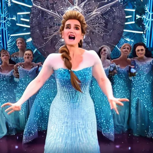 Image similar to A still of Idina Menzel as Elsa