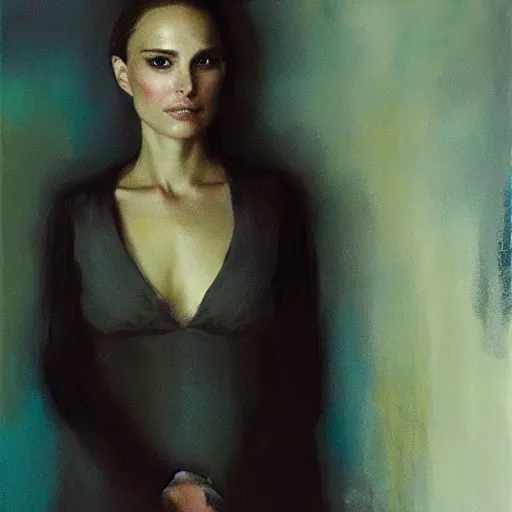 Image similar to portrait of natalie portman by jeremy mann