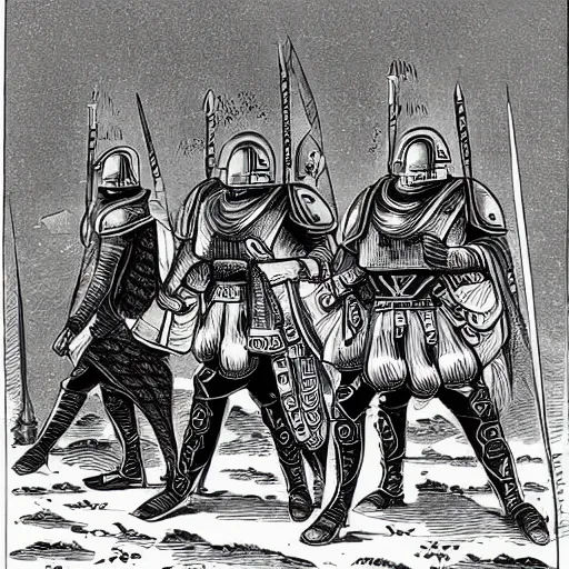 Image similar to ottoman sultanate space marines, comic book illustration
